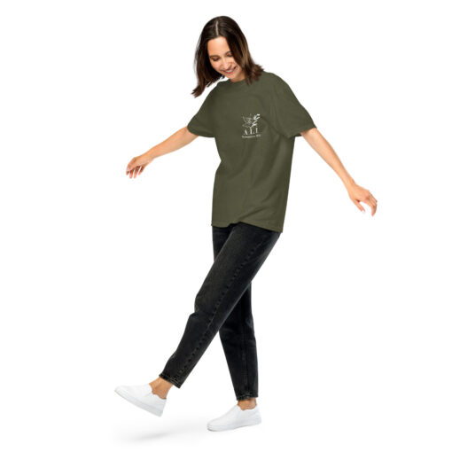 A.L.I. front logo unisex garment-dyed heavyweight t-shirt - Image 8