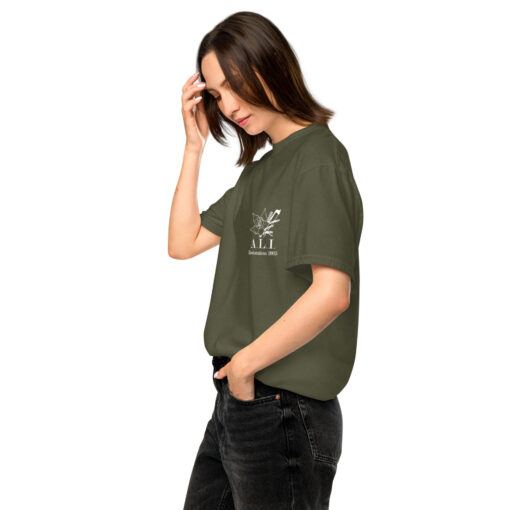 A.L.I. front logo unisex garment-dyed heavyweight t-shirt - Image 7